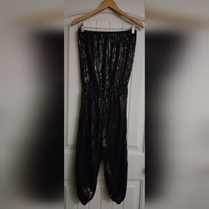 Angie Shimmering Black Jumpsuit